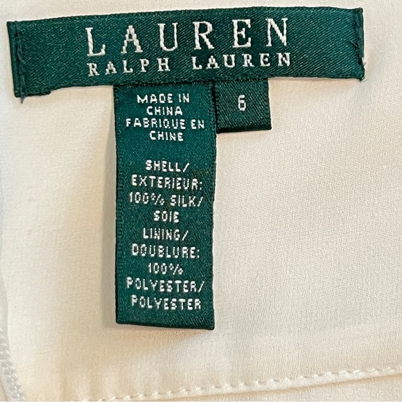 RALPH LAUREN SKIRT Ivory Pleated Car Wash Panels Silk - Picture 7 of 13